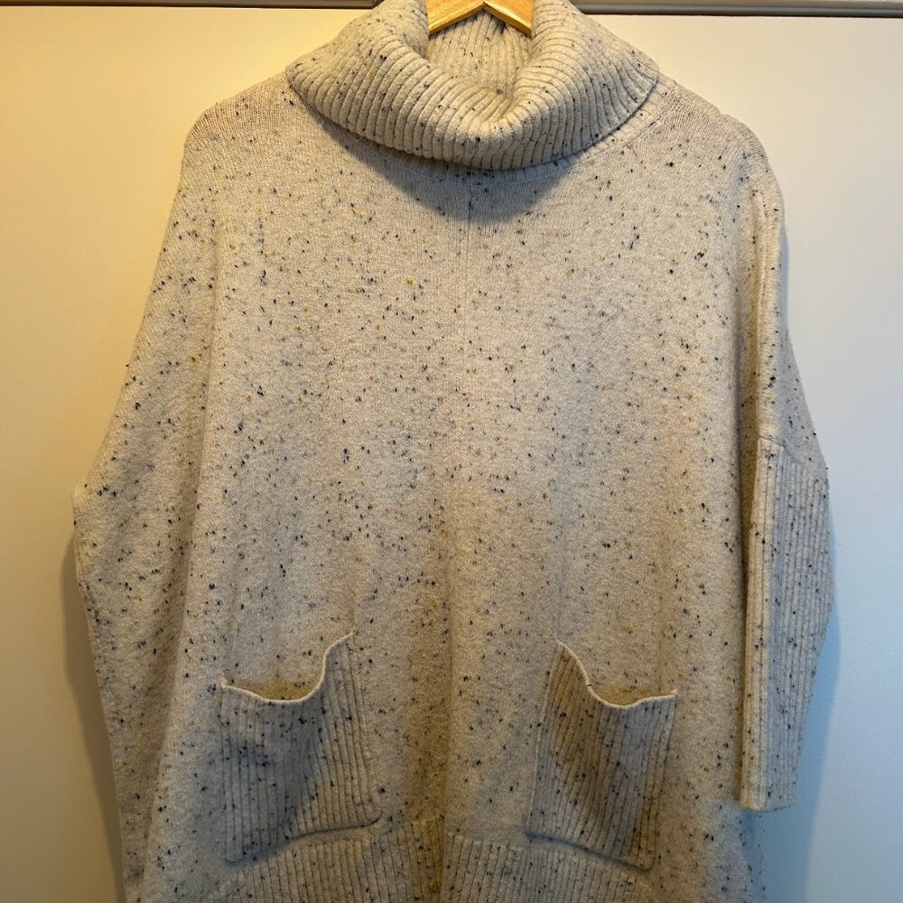 LOFT Speckle Cowl Neck Sweater